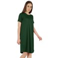 thumbnail image 2 of Inkmeso Robe T-Shirt d'Été Décontractée Unie pour Femmes, Coupe Ample, Tunique à Manches Courtes, Robe de Nuit, 2 of 7