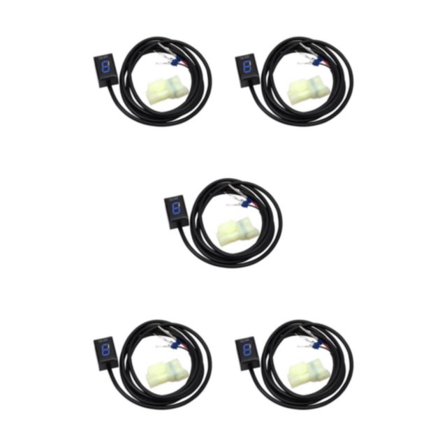 Baohd Indicateur de Vitesse pour Moto Affichage Bleu 5Ensemble