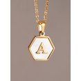 thumbnail image 1 of Colliers, Collier Lettre Coquille Mignonne pour Filles, Pendentifs Pièce pour Filles en Acier Inoxydable Colliers Initiale pour Femmes Bijoux Rond, 1 of 9