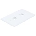 thumbnail image 1 of Monoprice 2-Hole 1-Gang Keystone Wall Plate - White, 1 of 2