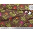 thumbnail image 3 of Soimoi Poly Georgette Fabric Leaves & Floral Artistic Print Fabric by The Yard 52 Inch Wide, 3 of 5