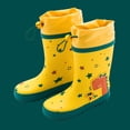 thumbnail image 3 of Splozh Little Girl Waterproof Rain Boots Toddler Rain Boots Baby Rain Boots Short Rain Boots for Toddler Easy On Lightweight Yellow,9-9.5 Years, 3 of 4