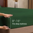 thumbnail image 4 of Hitime 4PC Bamboo King Sheet Set, Deep Pocket Fit 16", Breathable Super Soft Luxury Hotel Style Home Decor King Size Sheet Set, Gift for Women, Men - 2 Pillowcases, 1 Flat Sheet, 1 Fitted Sheet, 4 of 9