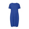 thumbnail image 4 of Penkiiy Robe Midi d'Été pour Femme, Décontractée, Ample, Col Rond, Manches Courtes, T-Shirt, Robe Soleil avec Poches, G Bleu, 4 of 6