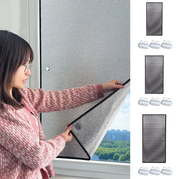 Fwttom Insulation Foam, Double-Sided Aluminum Foil Window Insulation for Summer Heat, Sunscreen Foam Insulation Board Insulation Roll for Roof, Window, Car Glass