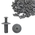 thumbnail image 4 of Unique Bargains 100 Pcs 8mm Trou en Plastique Gris Rivets Attache Clips de Poussée pour Voiture Garde-Boue Auto, 4 of 4