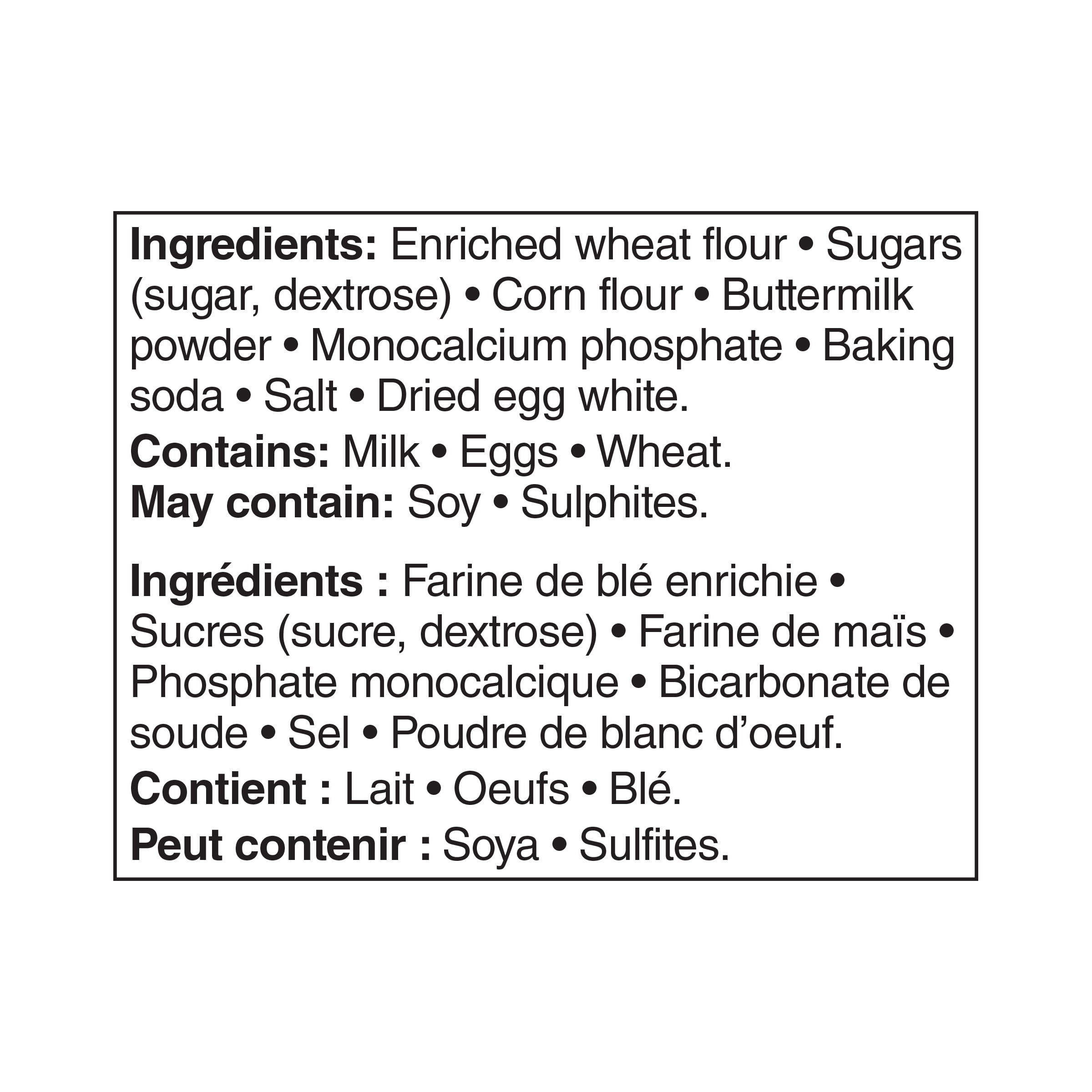 Mélange pour crêpes et gaufres au babeurre complet Great Value
