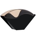 thumbnail image 1 of Coffee Filter Holder, Coffee Paper Storage Box, Plastic Coffee Filter Case with Dustproof Flip Cover, Hold Up to 100 Sheets, Cone-Shaped Filter Paper Holder for Home, Coffee Shop, Black, 1 of 6