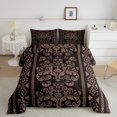 thumbnail image 1 of Erosebridal Bohomian Damask Bedding Full Comforter Set, Aztec Floral Down Comforter, Geometric Decor, Reversible, 1 of 7