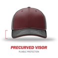 thumbnail image 4 of Richardson Pulse Sportmesh with R-Flex Cap, L-XL, Maroon-Charcoal-Black Tri, 4 of 6