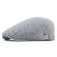 thumbnail image 1 of Trayknick Convenient Men Hat Perfect Gifts Polyester Hollow Washable Men Beret Cap for Daily, 1 of 13