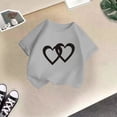 thumbnail image 5 of HNMKIU T-Shirt Graphique Tendance pour Filles Col Rond Manches Courtes Haut d'Été Décontracté pour Enfants, 5 of 5