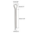 thumbnail image 2 of Unique Bargains Split Cotter Pin, Fixation à Clip en Acier Inoxydable 4x35mm Raccord Argent 30Pack, 2 of 5