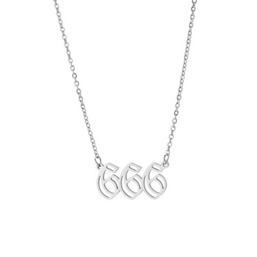 1PCS Angel Number Necklace Pendant Golden/Silver Plated Stainless Steel Necklace Jewelry Suitable For Women