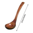 thumbnail image 3 of Wooden Long Handled Soup Spoon for Kitchen and Table Multifunctional Teak Spoon with Smooth Lightweight Finish, 3 of 7
