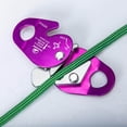 thumbnail image 2 of facefd Safety Arborist Rope Grab Rock Tree Climbing Stop Climbing Fall Arrester Descender Pulley Device Purple, 2 of 9