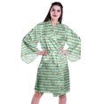 thumbnail image 1 of Moomaya Printed Womens Kimono Sleeve Robes Satin Silk Getting Ready Bridal Robe Coverup, 1 of 7