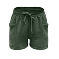 thumbnail image 5 of Timegard Womens Lounge Shorts Cotton Linen Elastic Waisted Drawstring Summer Loose Shorts with Pockets, 5 of 5