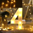thumbnail image 3 of XZNGL Alphabet LED Digital Lights Light Up White Plastic Digital Standing Hanging 4, 3 of 4