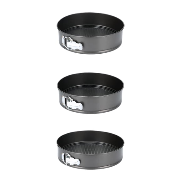 fastboy 3x Black Cake Baking Supplies Set With Spring Form Pan Durable And Heat Resistant Good Toughnes. balck