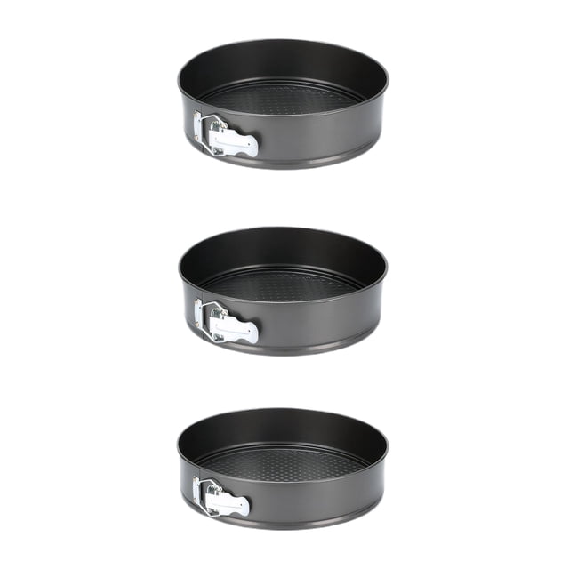 fastboy 3x Black Cake Baking Supplies Set With Spring Form Pan Durable And Heat Resistant Good Toughnes. balck