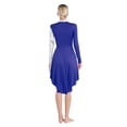 thumbnail image 4 of RUNQHUI Robe de Danse Or Métallique pour Femmes, Jupe de Culte Bleue TG, 4 of 7