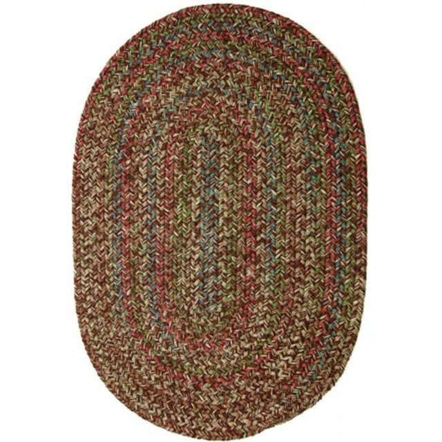 Rhody Rug Sophia Tapis Tressé Intérieur-Extérieur, 2 Pieds x 4 Pieds, Multicolore, Réversible, Marron