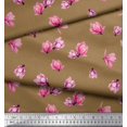 thumbnail image 2 of Soimoi Polyester Crepe Fabric Magnolia Floral Decor Fabric Printed Yard 42 Inch Wide, 2 of 3