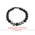 thumbnail image 3 of Mode 8MM Bracelets Assortis Réglable Noir Mat Bouddha Perles Diffuseur Bracelet Exquis Femmes Accessoires Cadeaux pour les Hommes Argent, 3 of 9