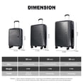 thumbnail image 3 of Travelhouse 6-Piece Hardshell Luggage Set - Lightweight Suitcase with Carry-on Backpack, Duffel Bag & Packing Cubes, Grey, 3 of 12