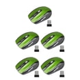 thumbnail image 1 of crativent Computer 2.4Ghz Wireless Optical Mouse Quick Speed 6 Buttons Plastic Gaming Mice DPI Adjustable Portable Accessory Green 5Set, 1 of 6