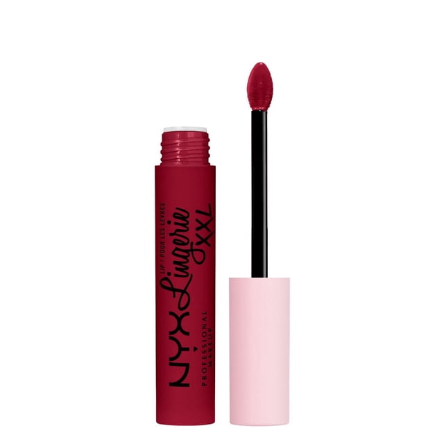 NYX PROFESSIONAL MAKEUP, Lip Lingerie XXL Matte Liquid Lipstick, Vegan Formula - TURN ON (Peach Nude)