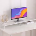 thumbnail image 1 of MotionGrey Support Surélevé pour Moniteur, Étagère Ergonomique de Bureau de 39,4 Pouces et Support de Table pour Ordinateur Portable, Ordinateur, MacBook, Portable, PC - Blanc, 1 of 7