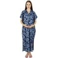 thumbnail image 1 of Bimba Maternity Hospital Kaftan Nursing Night Gown| Front Buttons- Baby Shower, 1 of 8