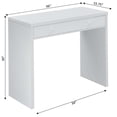 thumbnail image 4 of Pemberly Row Contemporary 36-inch Desk with Drawer in White Wood Finish, 4 of 7