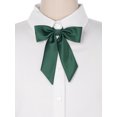 thumbnail image 4 of INSPIRE CHIC Women's Bow Ties Solid Color Western Ribbon Pre-Tied Bowties Dark green One Size, 4 of 6