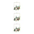thumbnail image 2 of VONKY Metal Ring Hoop Wreath Garland With Realistic Artificial Roses Timeless Beauty Artificial Rose Flowers Artificial Flower Y892square 3Set, 2 of 6