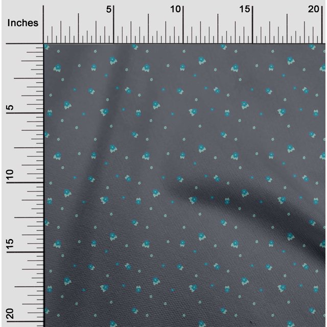 oneOone Cotton Poplin Fabric Artistic Floral Flower Decor Fabric Printed BTY 56 Inch Wide