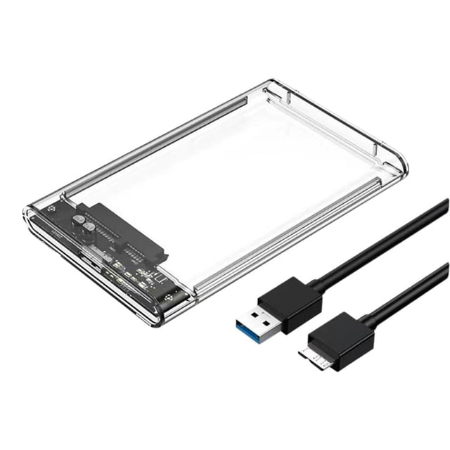 Lttoisl Agiufgs 2.5-Inch SATA HDD SSD Enclosure, USB 3.0 External Hard Drive Case with UASP, High-Speed 5Gbps Data Transfer, Plug-and-Play for Data Backup, Micro USB 3.0