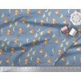 thumbnail image 3 of Soimoi Poly Georgette Fabric Banana & Monkey Kids Printed Fabric 1 Yard 42 Inch Wide, 3 of 3