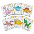 thumbnail image 1 of Inkdotpot Set of 6 Drink Coasters DecorativeNon,SlipCork Base4-inch Square PrintedCoastersEasy Clean- Dinosaur Animal, 1 of 8