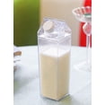 thumbnail image 3 of 500Ml/1000Ml Clear Milk Carton Water Bottle Leak-proof Milk Box Water Bottle with 2 Spouts Portable Reusable Milk Bottles Water Juice Tea Container for Travel Sports Camping Use, 3 of 10