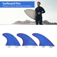 thumbnail image 3 of Surfing Board Fin, Surfboard Thruster Fins Accurate Matching Easy Installation 3PCS  for FCS1 Surfboards Dark Blue,Green, 3 of 7