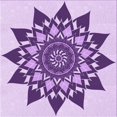 thumbnail image 1 of Ahgly Tapis d'Intérieur Lavable en Machine Carré Transitionnel Fleur Rose, 6 Pieds Carré, 1 of 7