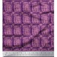 thumbnail image 1 of Soimoi Purple Poly Georgette Fabric Brush Stroke Abstract Print Fabric by the Yard 52 Inch Wide, 1 of 3