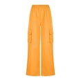 thumbnail image 4 of zanvin Women's High Waist Straight Cylinder Cargo Pants, Solid Color, 4 of 5