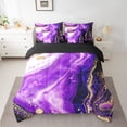 thumbnail image 2 of YST, Abstract Artwork Bedding Set, 7-Piece, Purple Marbling, Full, 2 of 4