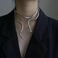thumbnail image 3 of enjoywould Collier Ras du Cou Style Occidental Électroplaqué Réglable Multi-Fonction Finition Fine Habillage Exquise Punk Alliage Serpent Collier Accessoire de Bijou, 3 of 5