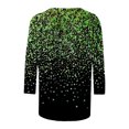 thumbnail image 4 of DPTALR Femmes Manches 3/4 Chemises Décontractées Chandail Tunique Ample Hauts Blouse à Imprimé, 4 of 5