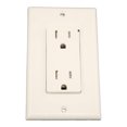 thumbnail image 2 of Leviton Decora Plus Duplex Receptacle - Parasurtenseur - CA 125 V - Connecteurs de Sortie : 2 - Blanc, 2 of 2